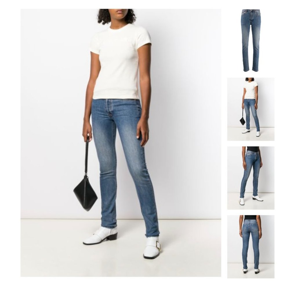 APC Petit New Standard Slim-Fit Mid-Rise Jeans, Color Stonewash, Size 28